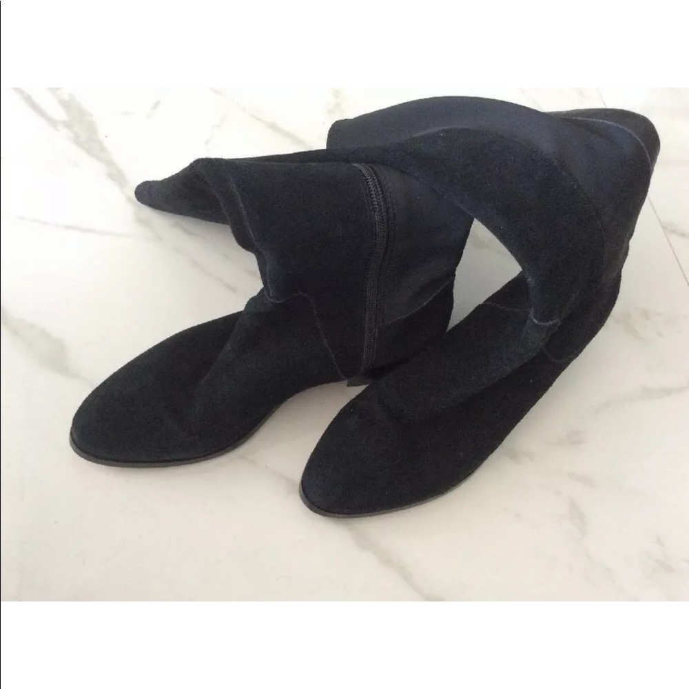 Donald Pliner Black Suede Knee High Boots